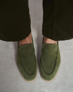 BERY Green Suede Leather Women's Loafer - Image 3