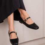HEILY Black Leather Women's Ballerina