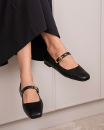 HEILY Black Leather Women's Ballerina