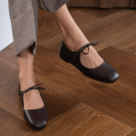 SORELA Brown Leather Women's Ballerina