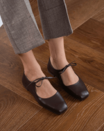 SORELA Brown Leather Women's Ballerina - Image 4
