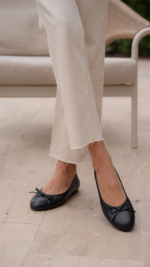 ZERBI Black Leather Women's Ballerina - Image 3