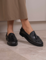 SILVANA Black Leather Women's Loafer - Image 2