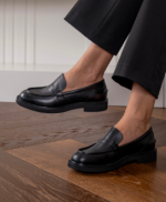ELDA Black Leather Women's Loafer - Image 4