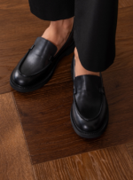 ELDA Black Leather Women's Loafer - Image 2