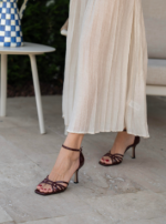 DONK Brown Patent Leather Women's Heeled Sandal - Image 4