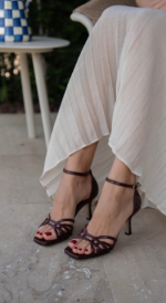 DONK Brown Patent Leather Women's Heeled Sandal - Image 2
