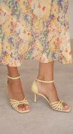 DONK Yellow Leather Women's Heeled Sandal - Image 3