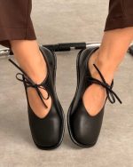 SOLVE Black Leather Women's Loafer - Image 2