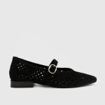 SEA Black Suede  Leather Women's Ballerina