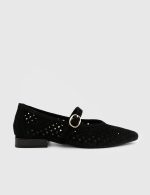 SEA Black Suede  Leather Women's Ballerina