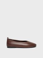 RAVENA Brown Leather Women's Ballerina