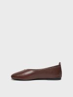 RAVENA Brown Leather Women's Ballerina - Image 2