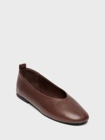 RAVENA Brown Leather Women's Ballerina - Image 3
