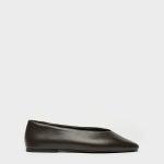 RAVENA Black Leather Women's Ballerina