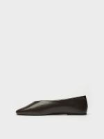 RAVENA Black Leather Women's Ballerina - Image 3