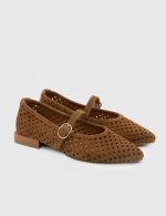 SEA Brown Suede  Leather Women's Ballerina - Image 3