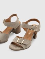 NEVIN Mink Suede  Leather Women's Heeled Sandal - Image 2