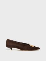AROYA Brown Suede Leather Women's Stiletto