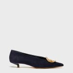 AROYA Blue Suede Leather Women's Stiletto