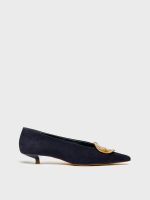 AROYA Blue Suede Leather Women's Stiletto