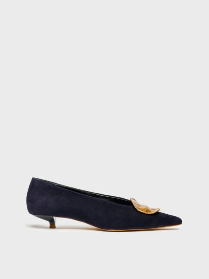 AROYA Blue Suede Leather Women's Stiletto
