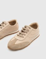 ESTE Pink Suede Leather Women's Sneaker - Image 2