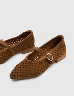 SEA Brown Suede  Leather Women's Ballerina - Image 2