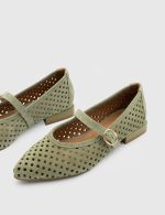 SEA Green Suede  Leather Women's Ballerina - Image 2