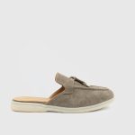 LORA Gray Suede Leather Women's Mulle