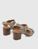NEVIN Mink Suede  Leather Women's Heeled Sandal - Image 4