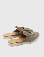 LORA Gray Suede Leather Women's Mulle - Image 4