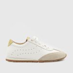 ESTE White Suede Leather Women's Sneaker