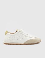 ESTE White Suede Leather Women's Sneaker