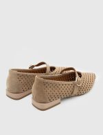 SEA Beige Suede  Leather Women's Ballerina - Image 4