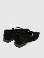 SEA Black Suede  Leather Women's Ballerina - Image 4