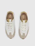 ESTE White Suede Leather Women's Sneaker - Image 3