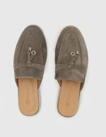 LORA Gray Suede Leather Women's Mulle - Image 5