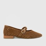 SEA Brown Suede  Leather Women's Ballerina