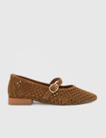 SEA Brown Suede  Leather Women's Ballerina