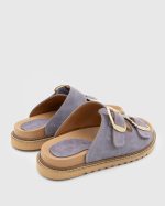 VIOLA Purple Suede Leather Women's Mulle - Image 3