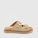 VIOLA Bisque Suede Leather Women's Mulle