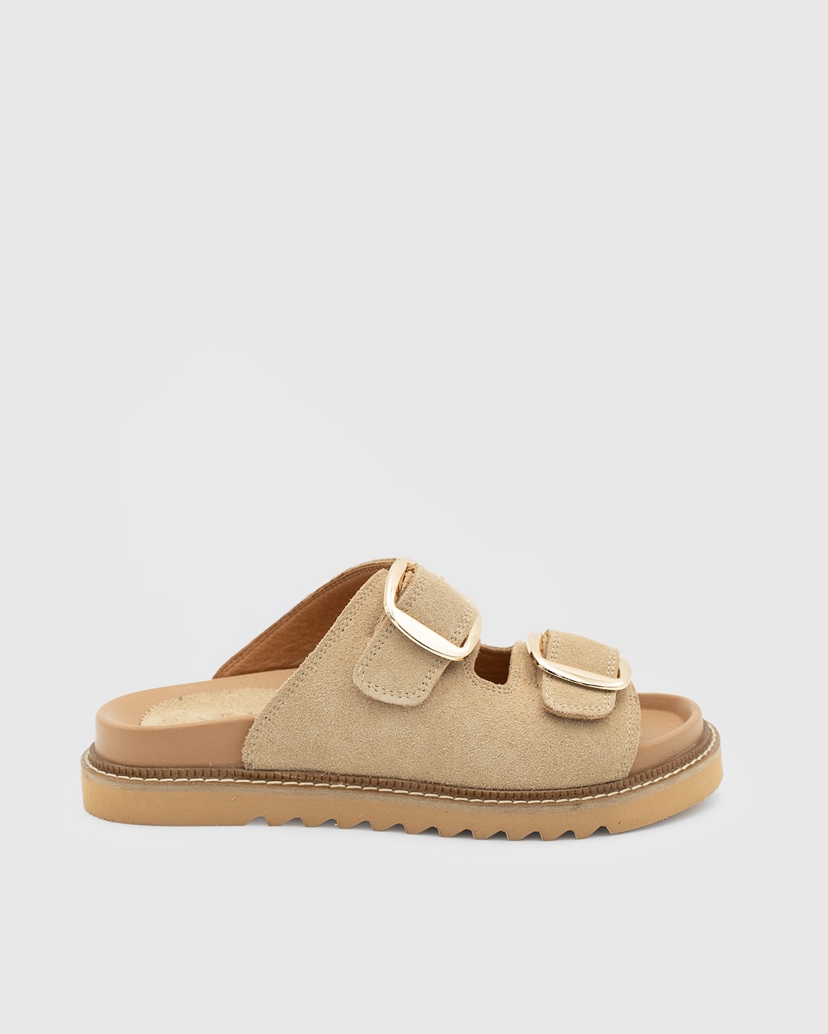 IMG_2532.JPG VIOLA Bisque Suede Leather Women's Mulle - Image 1