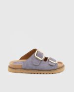 VIOLA Purple Suede Leather Women's Mulle