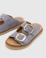 VIOLA Purple Suede Leather Women's Mulle - Image 2