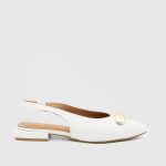 LILIAN White Leather Women's Heeled Sandal
