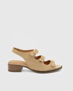 ROVENA Bisque  Suede Leather Women's Heeled Sandal