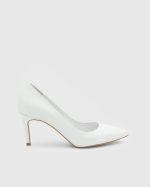 PATRICIA White Leather Women's Stiletto