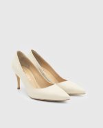 PATRICIA Beige Leather Women's Stiletto - Image 2
