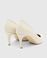 PATRICIA Beige Leather Women's Stiletto - Image 3